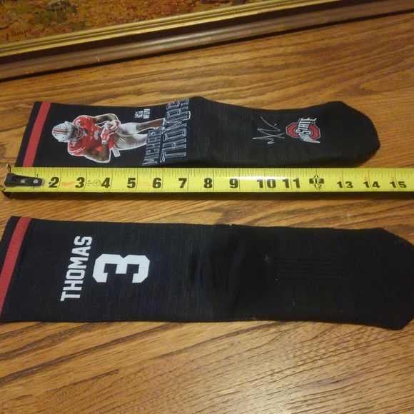 ๐ ๐ OSU Socks ๐ฟ Buckeyes Ohio State Michael Thomas #3 WR Signature Socks ๐ฅ - Picture 7 of 7
